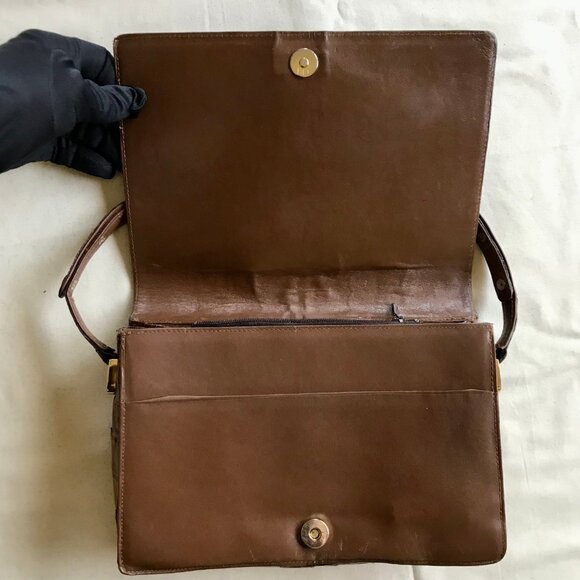 IRV Crocodile Vintage Leather Bag with Adjustable Strap - Picture 8 of 15